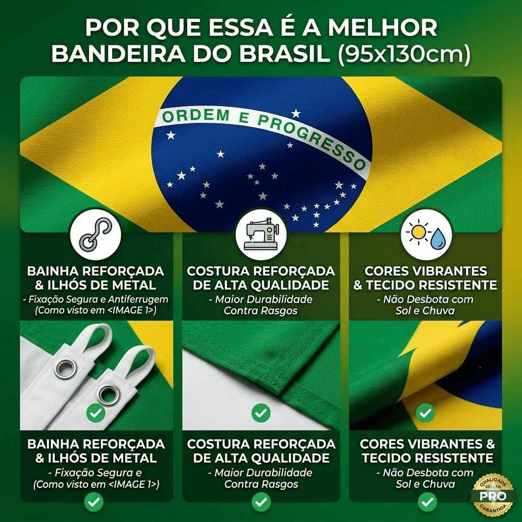 Bandeira do Brasil Copa do Mundo Eleições 130x95cm 3
