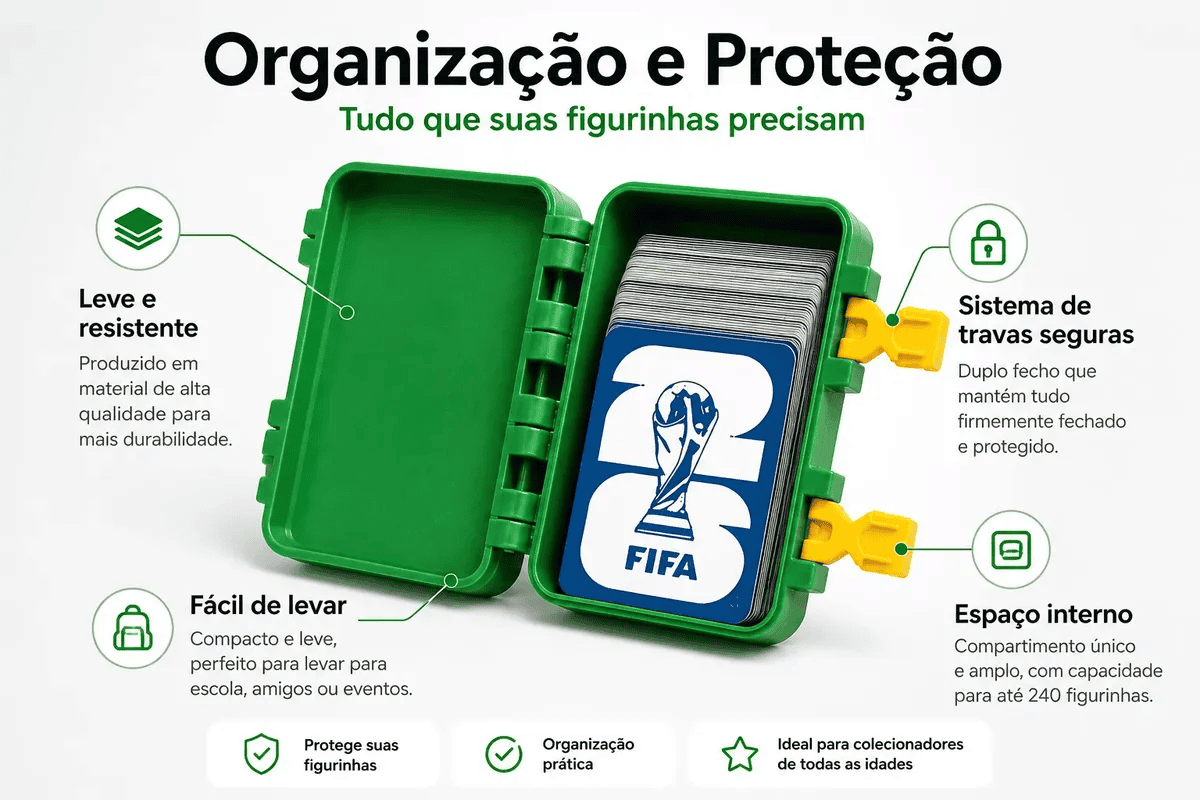 Caixa Porta 240 Figurinhas Album Copa Do Mundo 2026 Grande 3