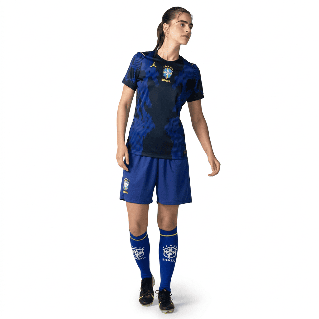 Camisa Brasil Nike Jordan II 2026/27 Torcedora Pro Feminina 3