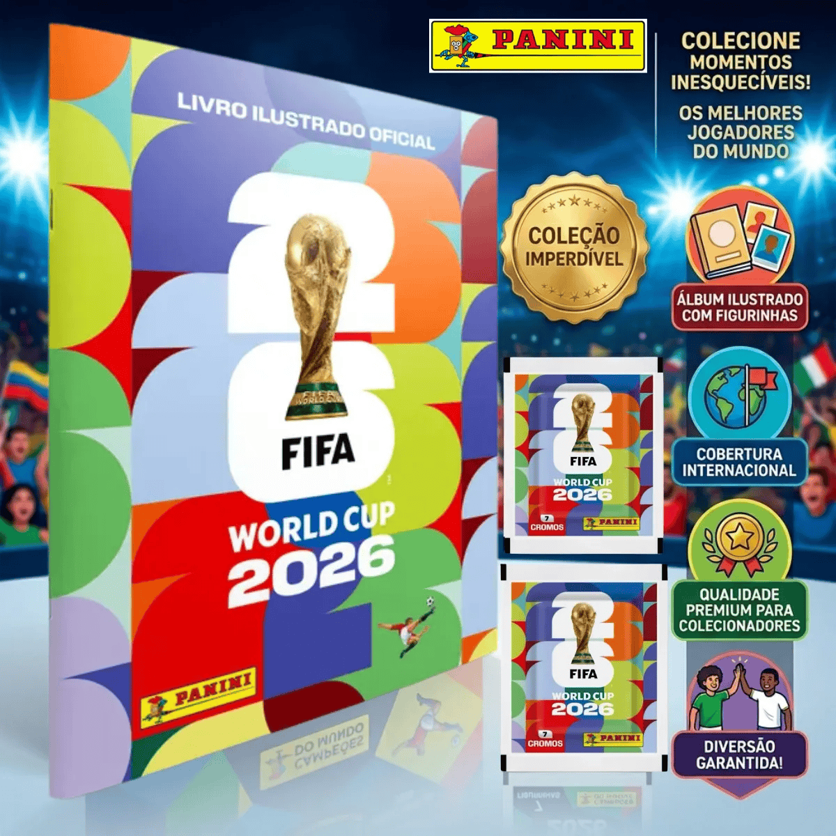 Envelope Figurinhas Álbum Copa Do Mundo Fifa 2026 - 2 Pacotes 2