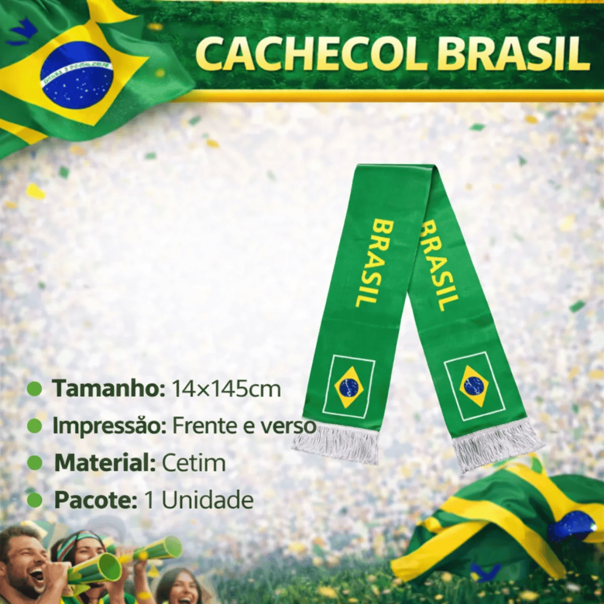 Kit Copa Do Mundo 2026 Completo Verde E Amarelo Brasil Jogos 4