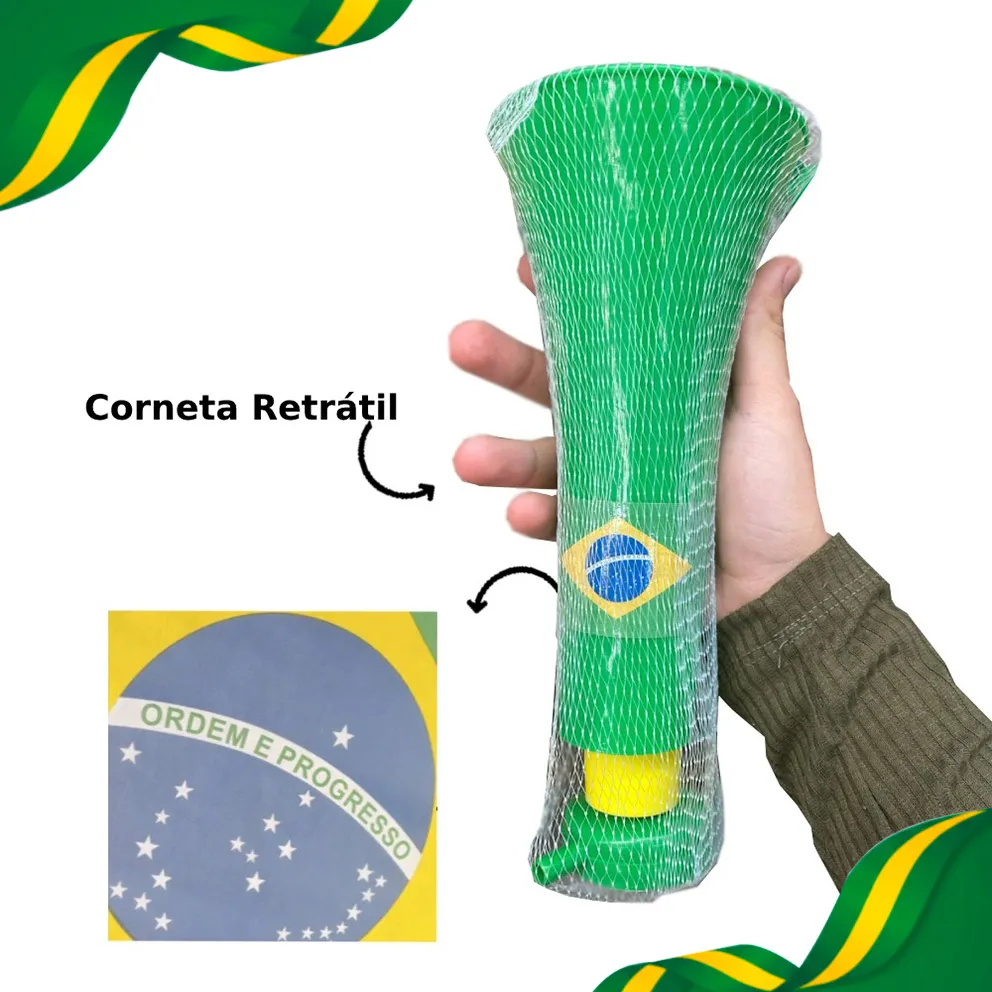 Kit Torcedor Copa Do Mundo Brasil Cartola C/3 Peças 4