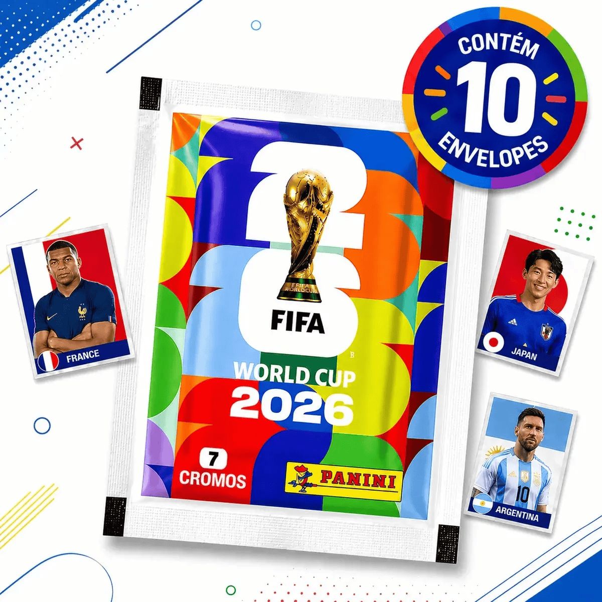 Kit 420 Figurinhas Do Álbum Copa Do Mundo 2026 - 60 Envelopes