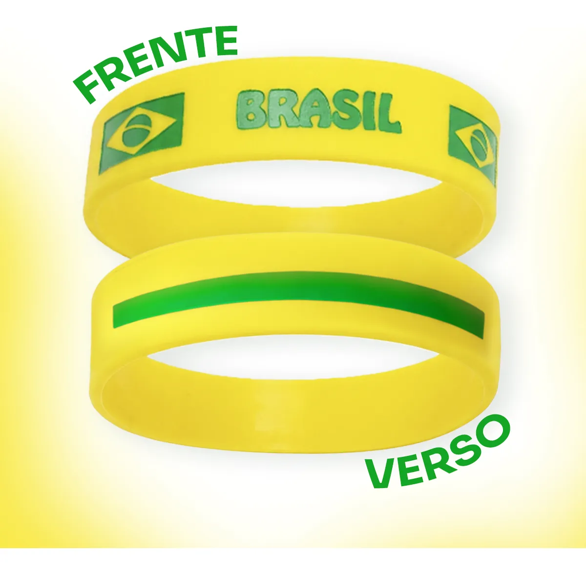 Kit 20 Pulseira Silicone Brasil Torcida Futebol Copa Mundo 3